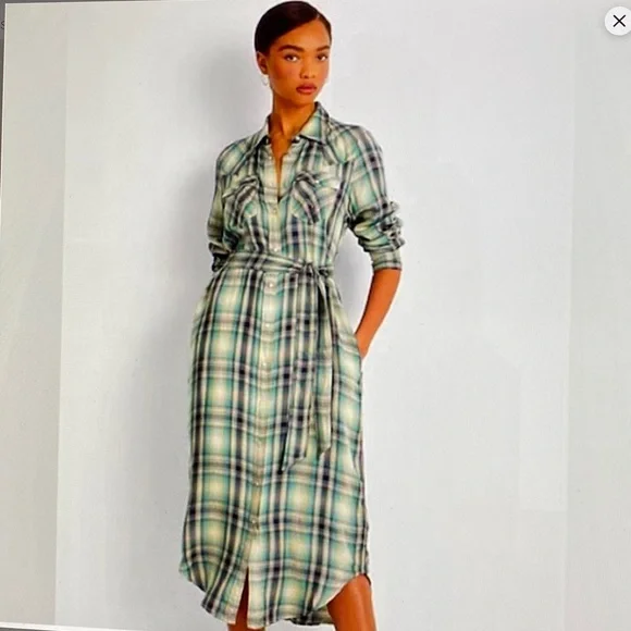 Ralph Lauren | Dresses | Ralph Lauren Plaid Maxi Shirt Dress New Size 4 |  Poshmark